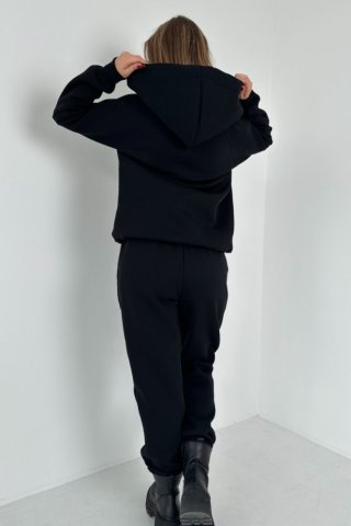 Insulated zippered sweatshirt TS 100 Black