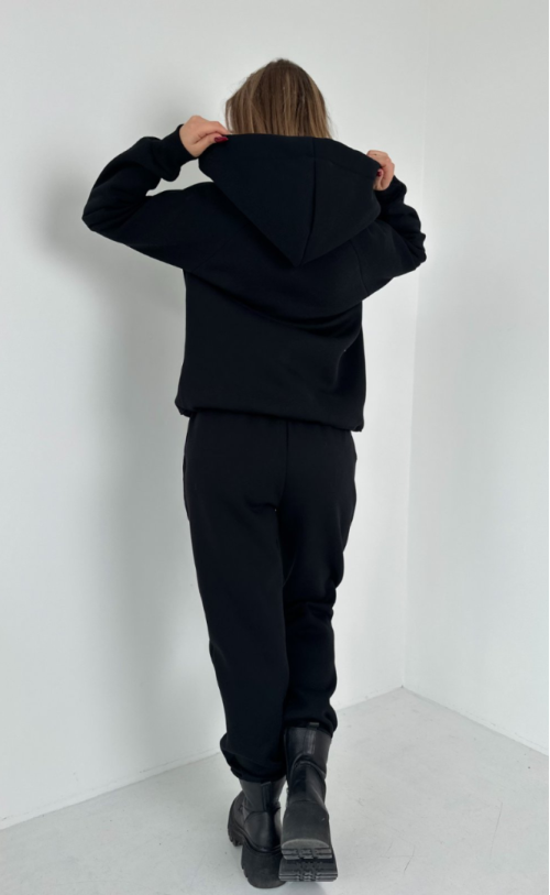 Insulated zippered sweatshirt TS 100 Black