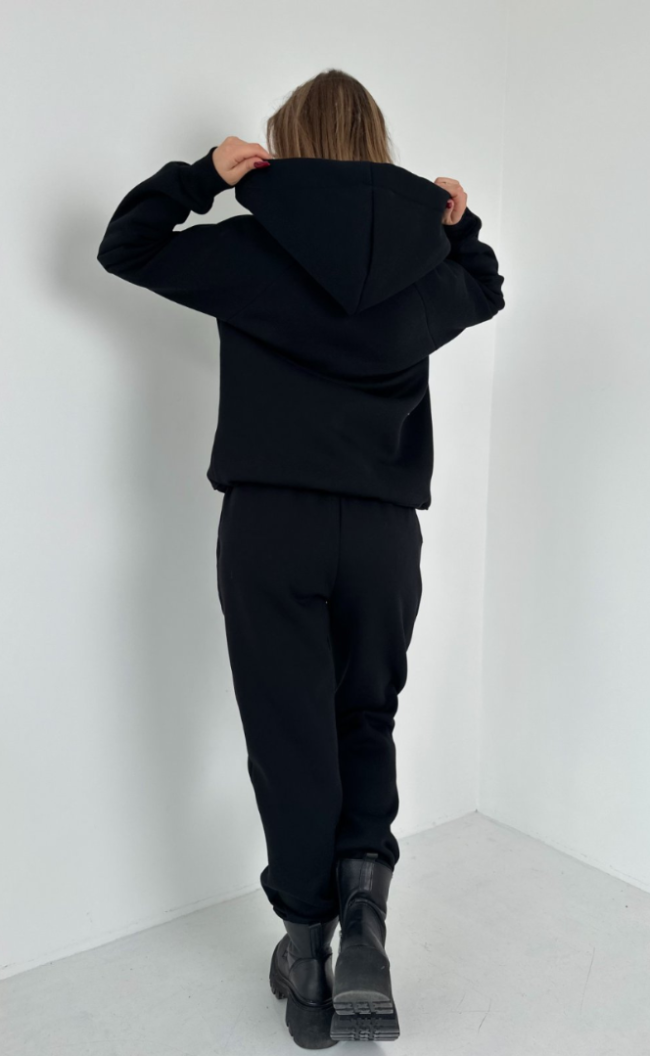 Insulated zippered sweatshirt TS 100 Black