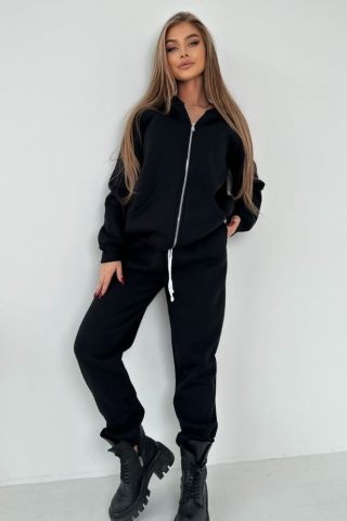 Insulated zippered sweatshirt TS 100 Black