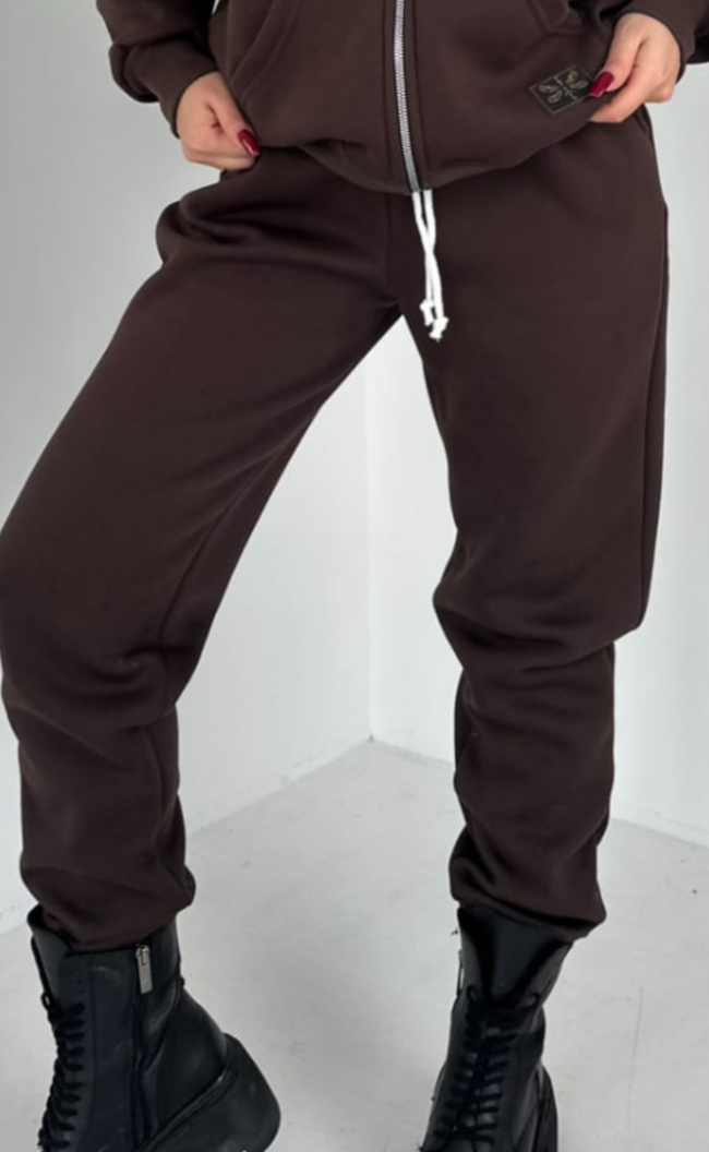 Spodnie ocieplane TS 100 Czekolada