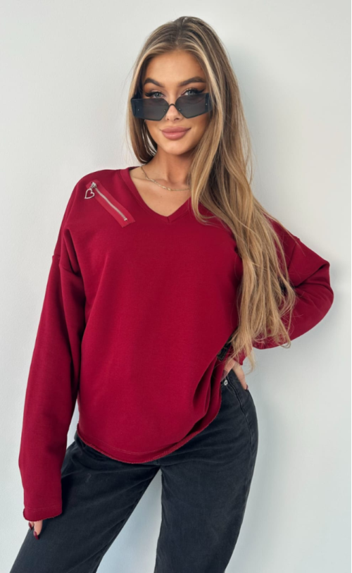 Bluzka zamek TI 1008 Bordo
