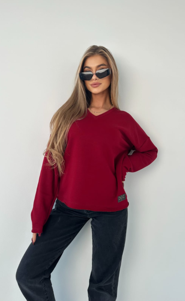 Zipper blouse TI 1008 Claret