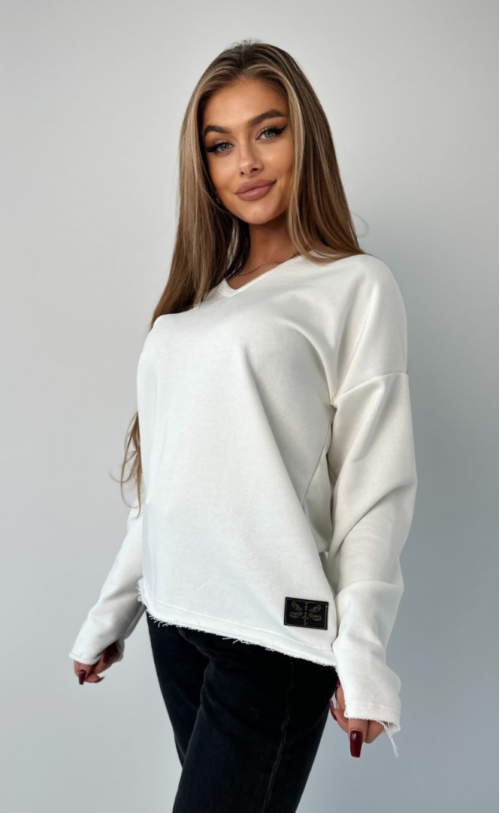 Bluzka zamek TI 1008 Śmietanka