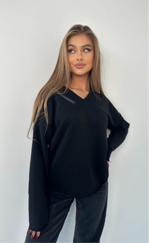 Bluzka zamek TI 1008 Czarna