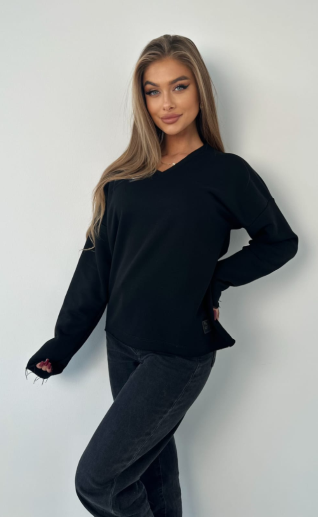 Zipper blouse TI 1008 Black