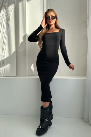 Sukienka Karo TK 891 Czarna