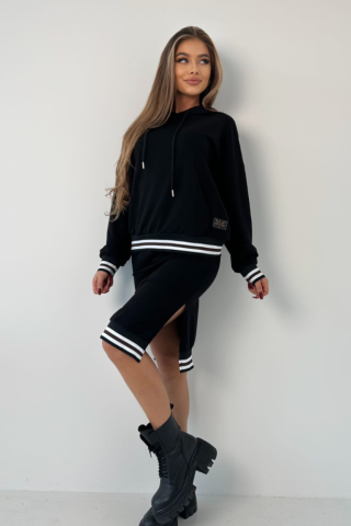 Komplet bluza i spódnica TI 1009 Czarny