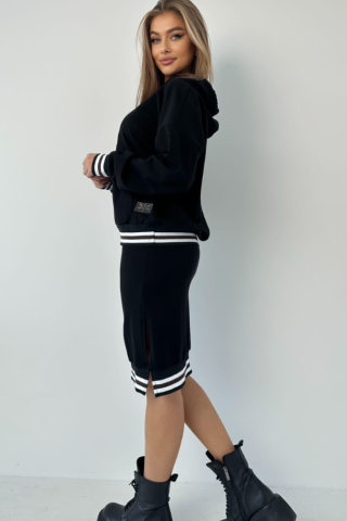 Komplet bluza i spódnica TI 1009 Czarny