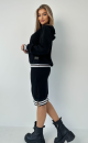 Komplet bluza i spódnica TI 1009 Czarny