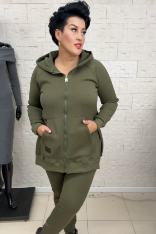 Bluza z rozcięciami na zamek TI 1010 Khaki