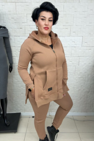 TI 1010 Camel Zip-Up Sweatshirt