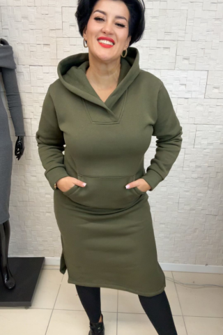 Sukienka ocieplana 1012 Khaki