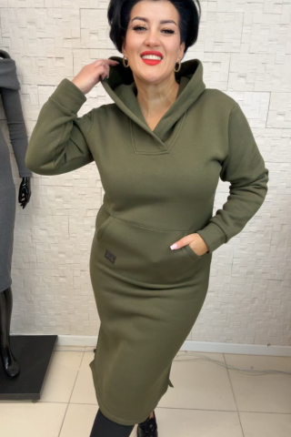 Sukienka ocieplana 1012 Khaki