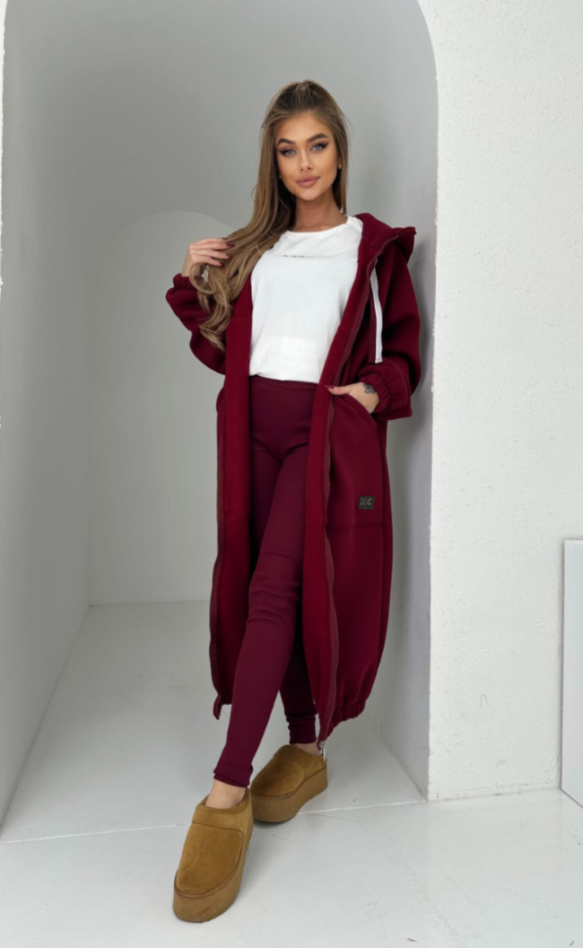 Płaszcz /Bluza  TI 1014 Bordo